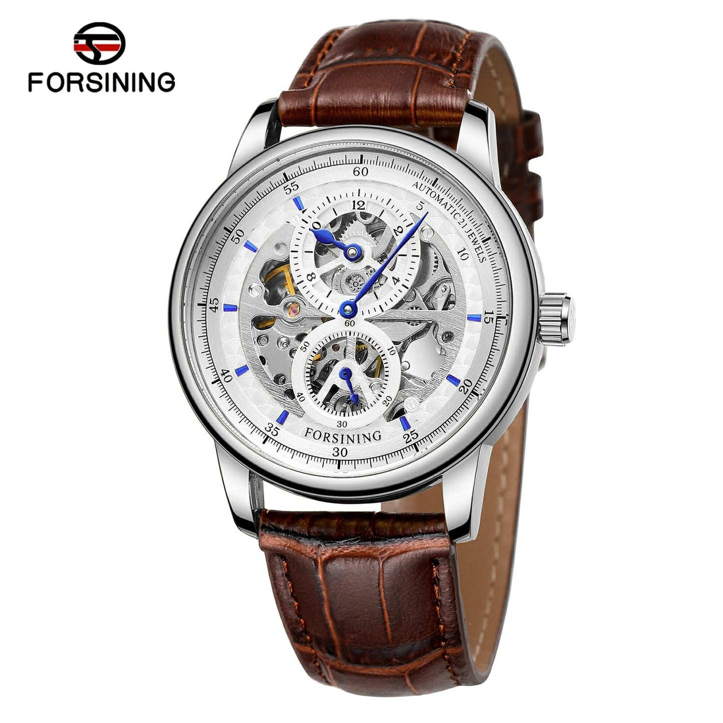 Forsining Skeleton Automatic Mechanical Wrist Watch | Self-Wind Regulator Watch Waterproof Watch for Men