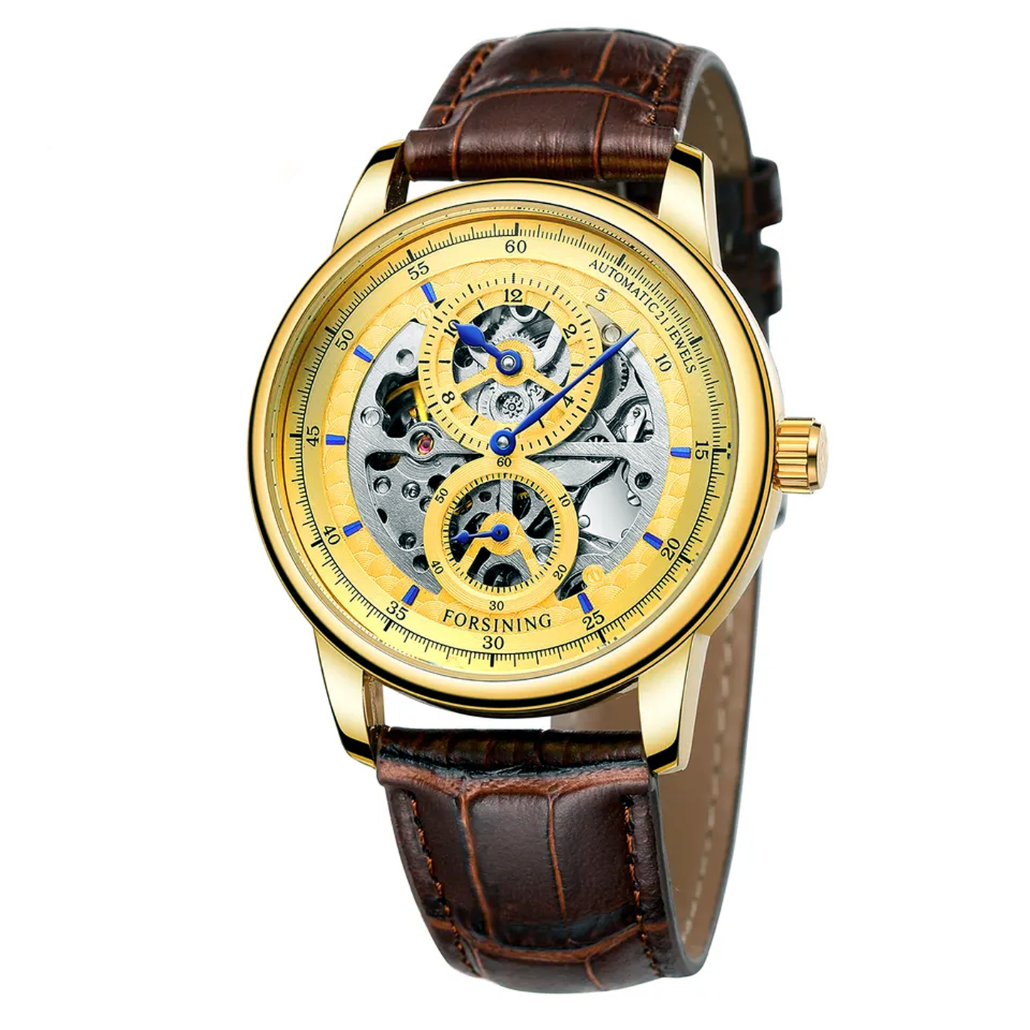 Forsining Skeleton Automatic Mechanical Wrist Watch | Self-Wind Regulator Watch Waterproof Watch for Men