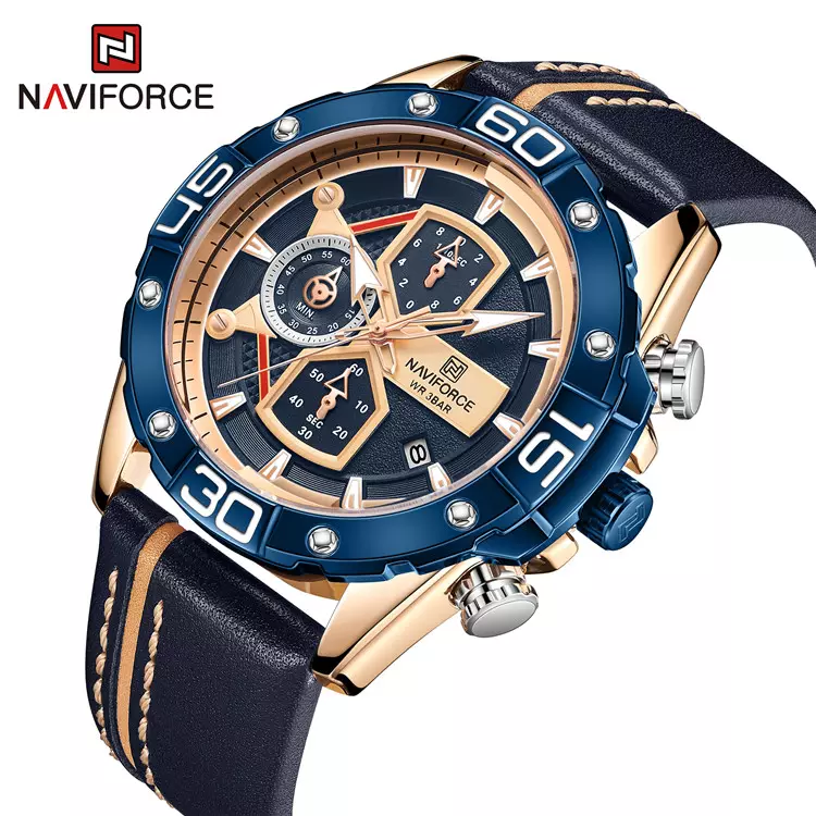 NAVIFORCE NF 8018 Luxury Men's Sport Watch – Military Style Chronograph Wristwatch