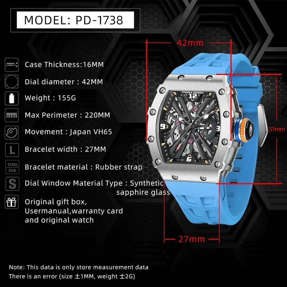 Pagani Design PD 1738 – Luxury Watch Inspired by Richard Mille