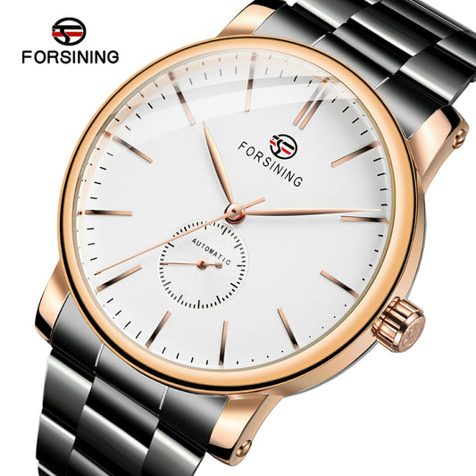 FORSINING Automatic Mechanical Business Analogue White Dial Wrist Watch for Men Elegant & Multifunctional - The Ultimate Luxury Experience