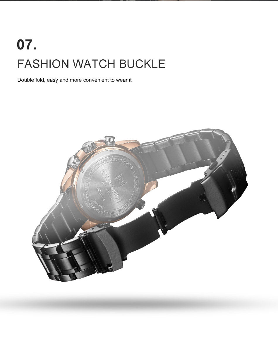 Naviforce NF 9182 Digital Analog Men's Watch - Modern Design & Timeless Precision