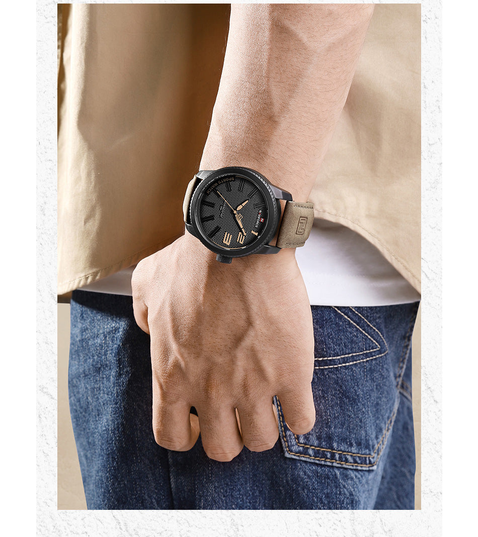 NAVIFORCE 9202L Sports Watch - Fashion Casual Quartz Wristwatch for Men