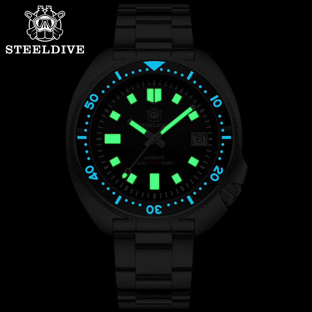 Steel Dive SD1970 Automatic Diver Watch | NH35 Movement | 200M Water Resistant | Sapphire Crystal | Seiko 6105 Captain Willard Homage