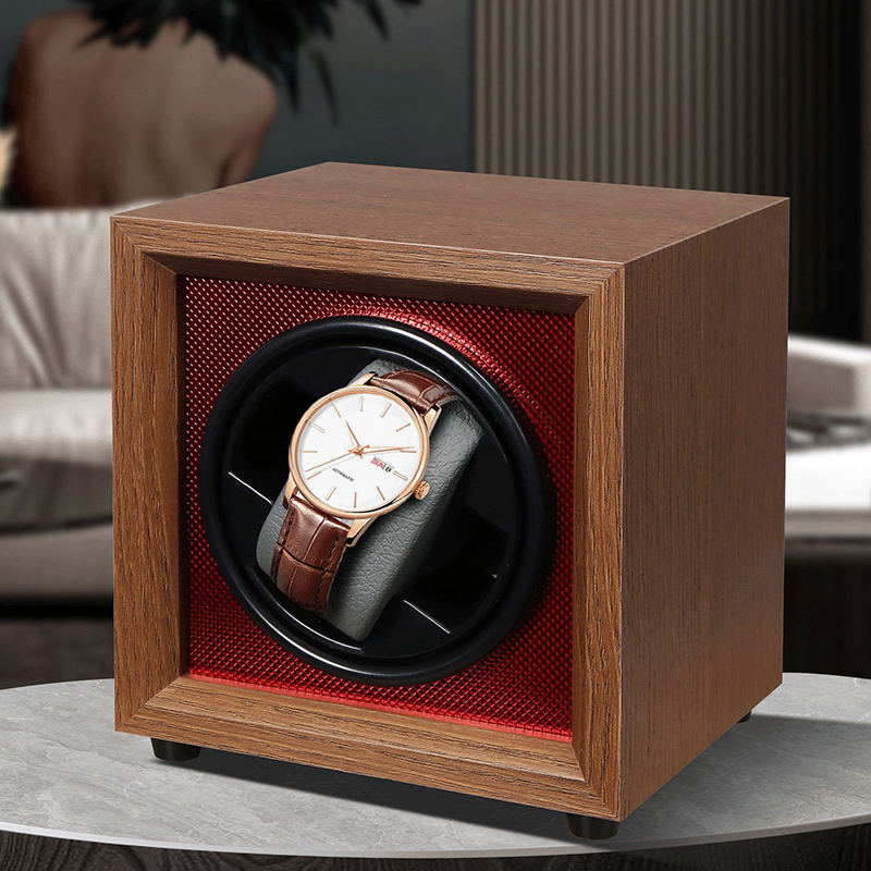 Automatic Watch Winder Box for 1 Watch | Ultra Quiet Japanese Motor | USB Powered | Wooden Display Case