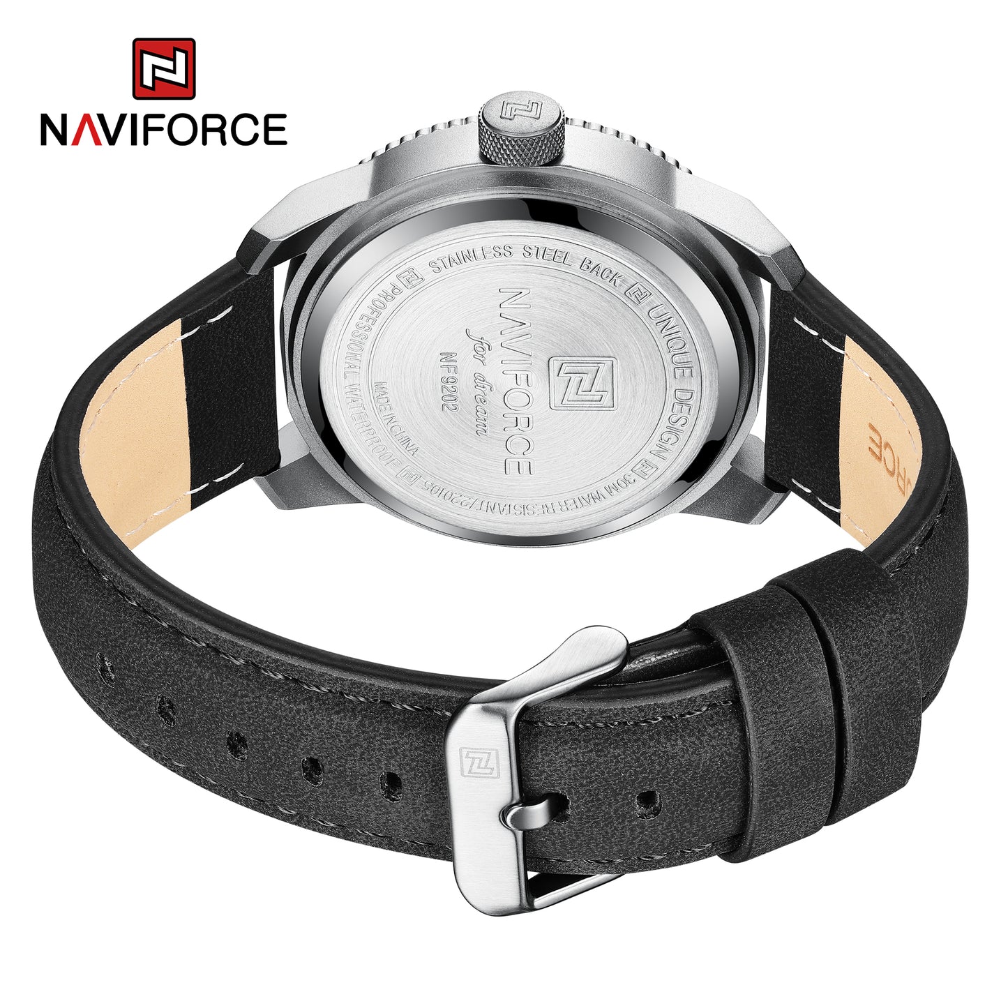 NAVIFORCE 9202L Sports Watch - Fashion Casual Quartz Wristwatch for Men