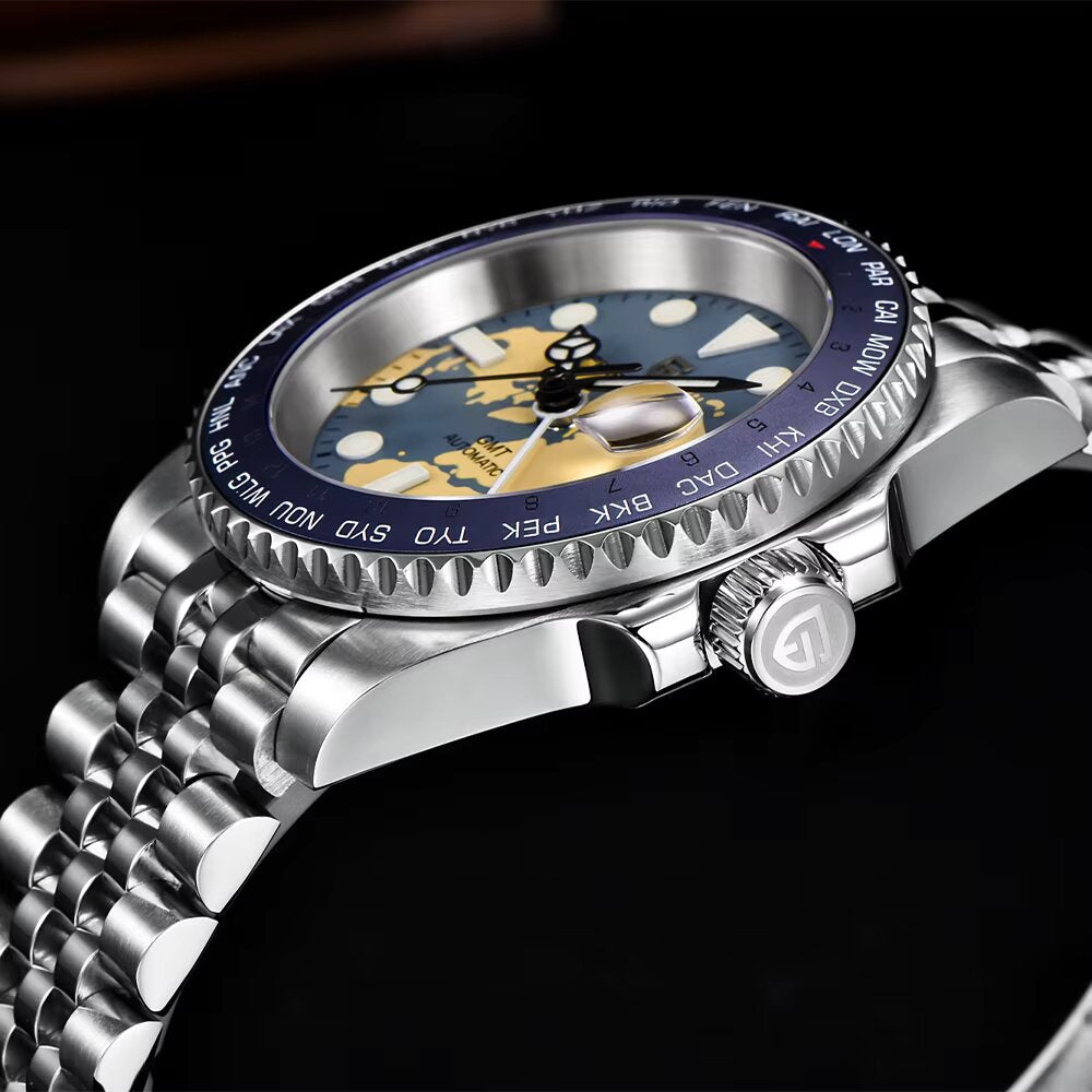 316L stainless steel case with screw-down crown – PAGANI PD-1758 GMT Watch