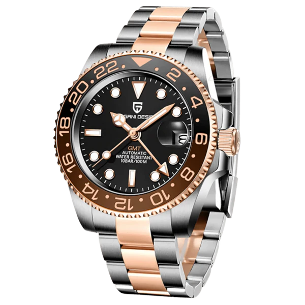Pagani Design PD-1662 GMT Automatic Watch for Men – NH34 Movement, Batman,Pepsi,Sprite, Bruce wayne, Root beer, Sapphire Crystal, Stainless Steel Travel Watch India