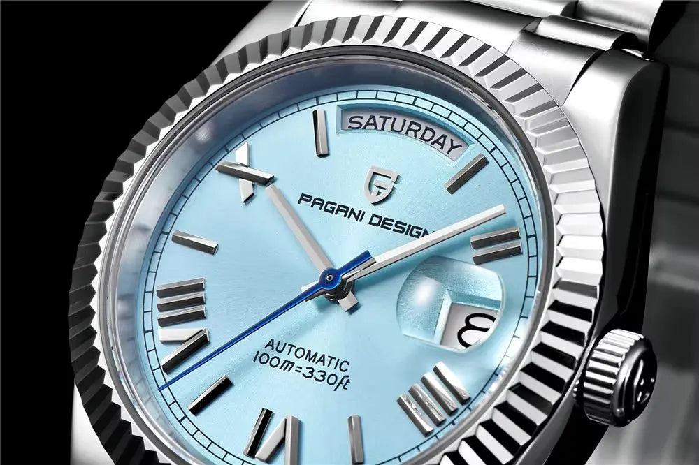 Close-up of Roman Numbers on Pagani Design PD-1783 Day-Date dial