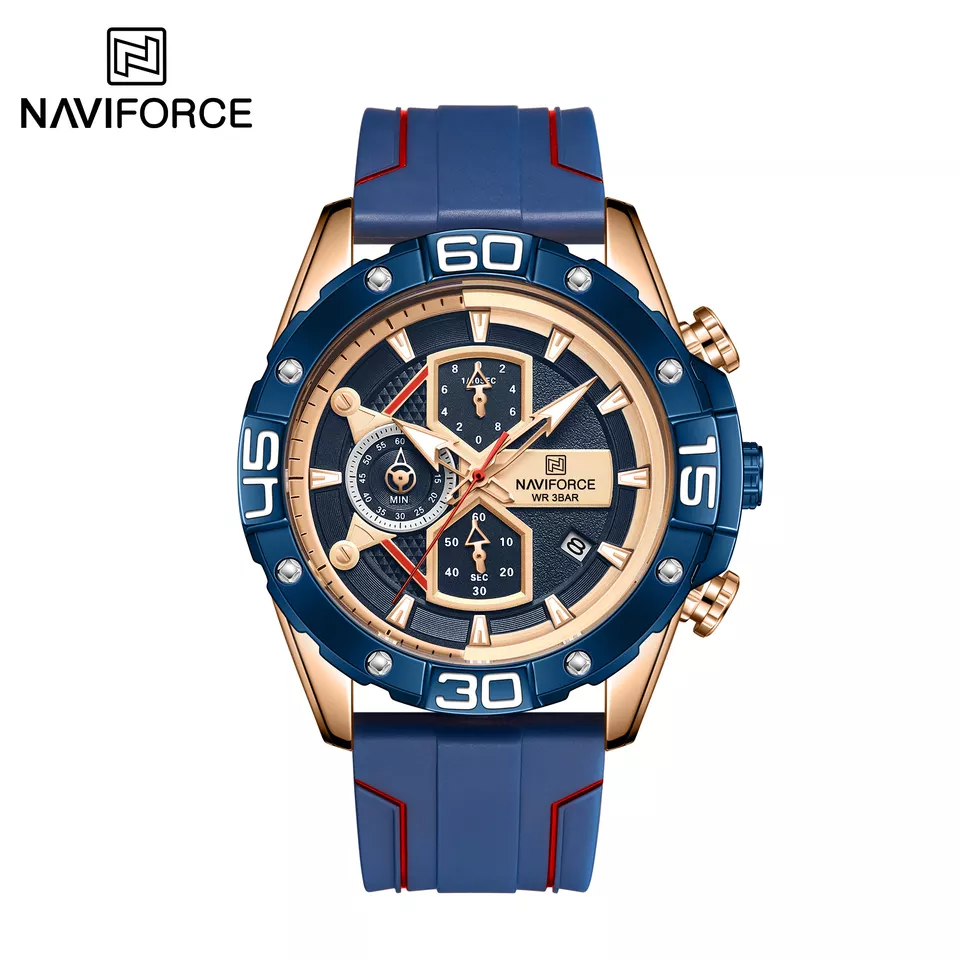 NAVIFORCE NF 8018 Luxury Men's Sport Watch – Military Style Chronograph Wristwatch