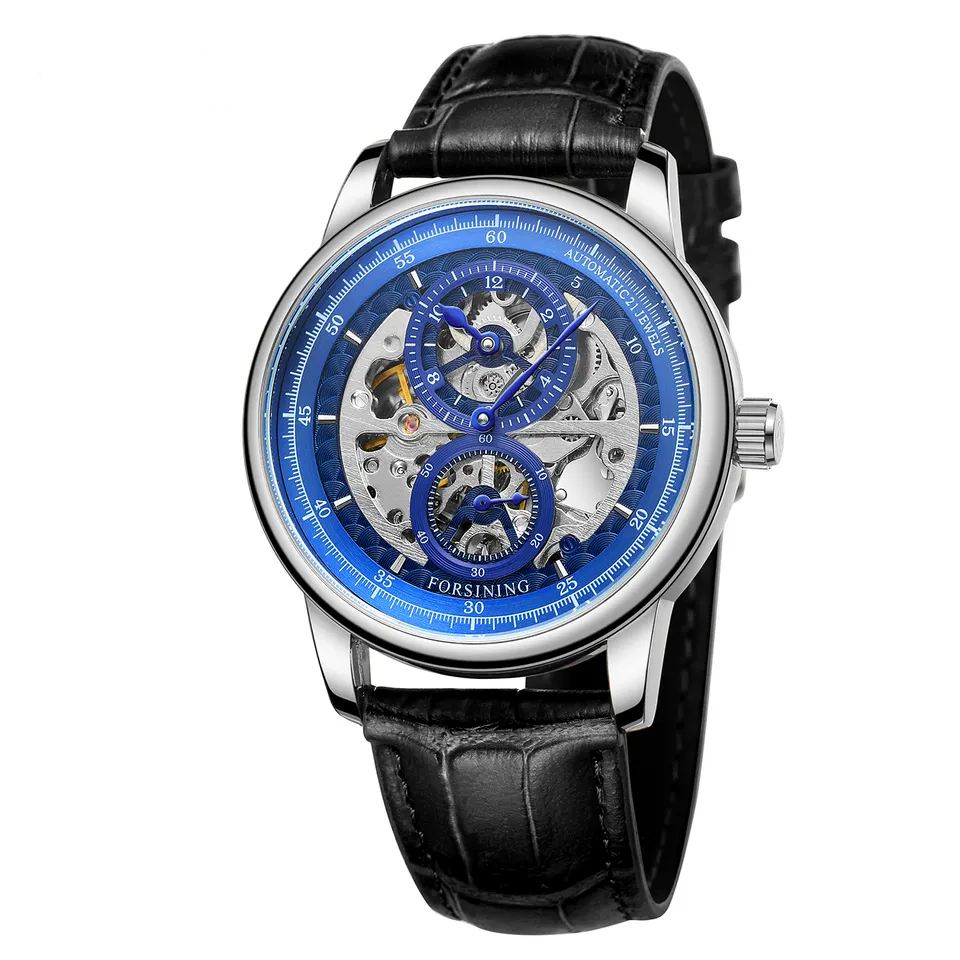 Forsining Skeleton Automatic Mechanical Wrist Watch | Self-Wind Regulator Watch Waterproof Watch for Men