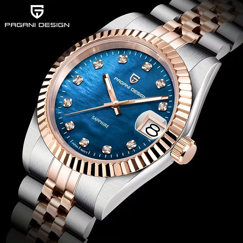 Pagani Design PD-1794L Ladies Quartz Watch – Blue Dial | Sapphire Glass | Two-Tone Bracelet
