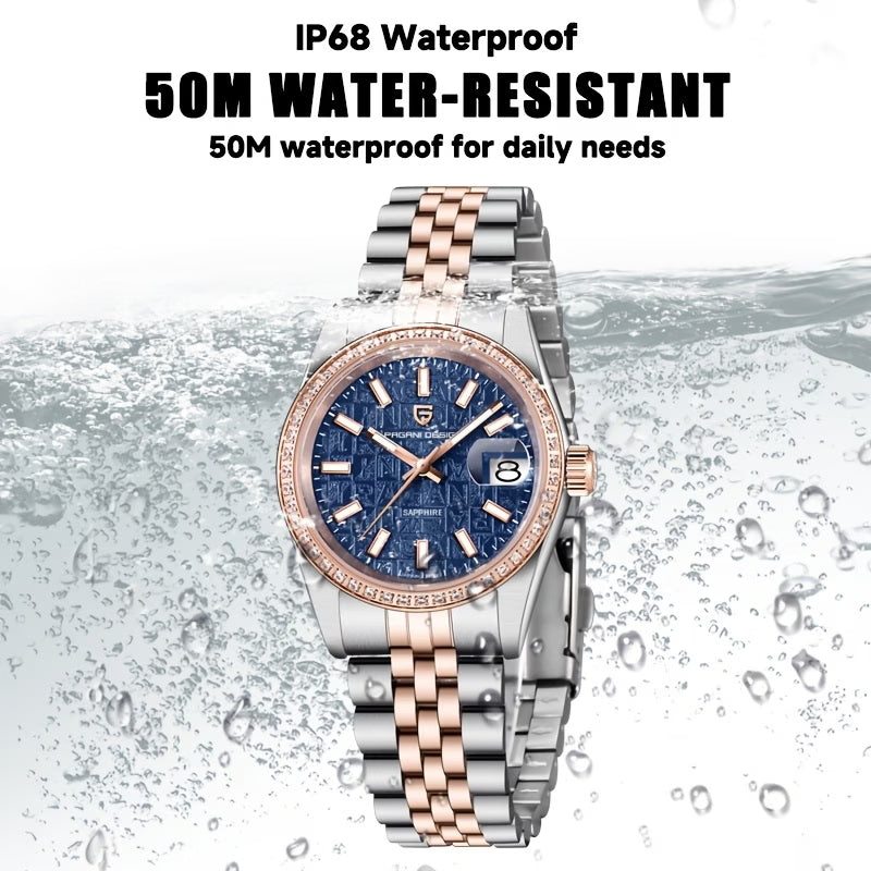 Pagani Design PD-1794L Ladies Quartz Watch – Blue Dial | Sapphire Glass | Two-Tone Bracelet