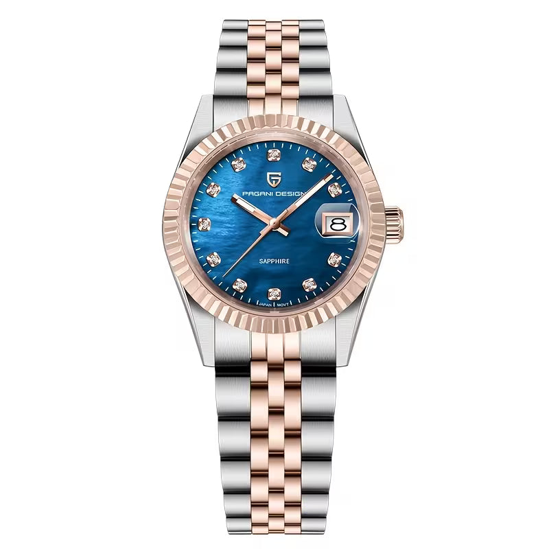 Pagani Design PD-1794L Ladies Quartz Watch – Blue Dial | Sapphire Glass | Two-Tone Bracelet