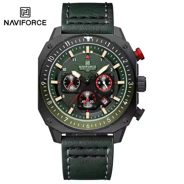 Naviforce NF8057 – Vintage Military Style Quartz Chronograph Watch for Men
