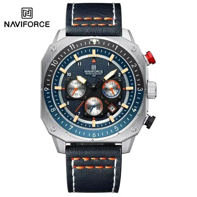 Naviforce NF8057 – Vintage Military Style Quartz Chronograph Watch for Men