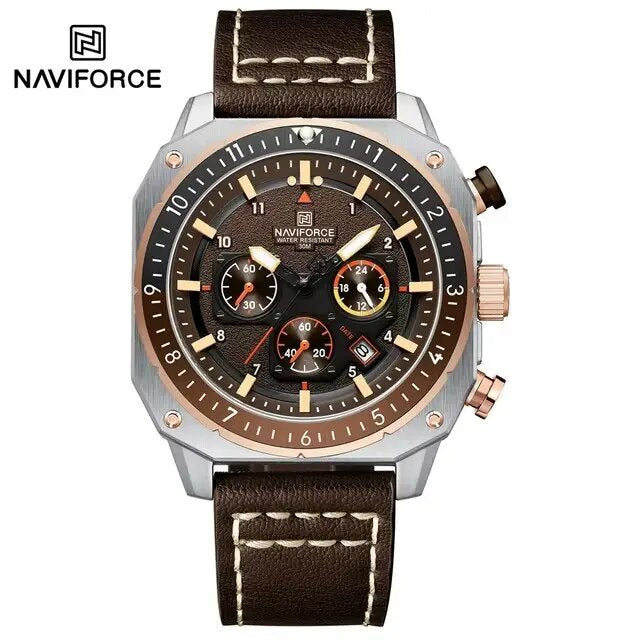 Naviforce NF8057 – Vintage Military Style Quartz Chronograph Watch for Men