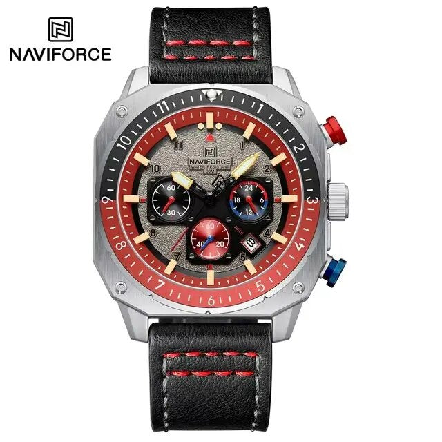 Naviforce NF8057 – Vintage Military Style Quartz Chronograph Watch for Men