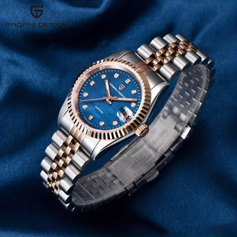 Pagani Design PD-1794L Ladies Quartz Watch – Blue Dial | Sapphire Glass | Two-Tone Bracelet