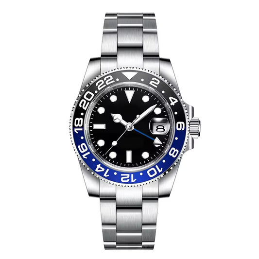 40mm GMT Diver Homage Watch – Swiss RONDA 515 GMT Quartz | Sapphire Crystal | 100M Water Resistant