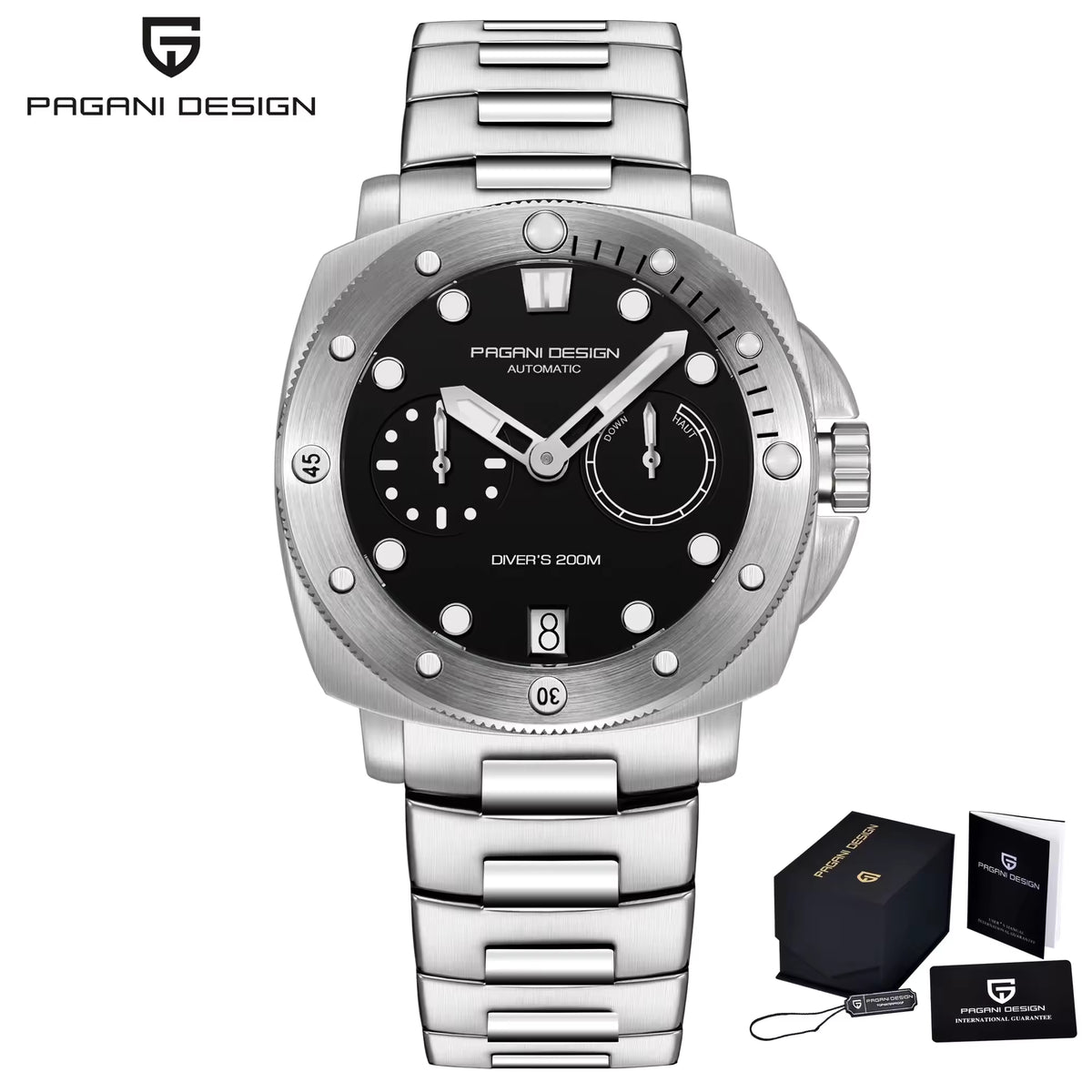 PAGANI DESIGN PD-1767 Automatic Mechanical Diver Watch – 200M | Sapphire Glass | 41mm