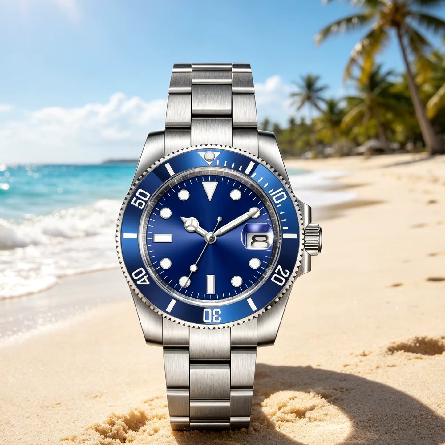 Corgute 40mm Sterile Submarine Diver Homage Watch – Swiss RONDA 515 Quartz | Sapphire Crystal | 100M Water Resistant