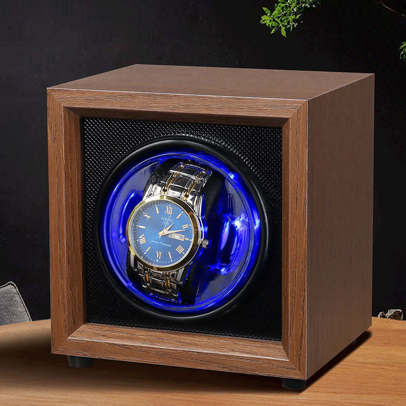 Automatic Watch Winder Box for 1 Watch | Ultra Quiet Japanese Motor | USB Powered | Wooden Display Case