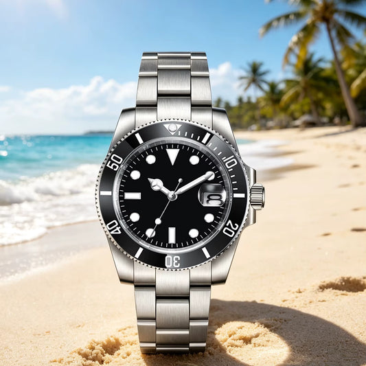 Corgute 40mm Sterile Submarine Diver Homage Watch – Swiss RONDA 515 Quartz | Sapphire Crystal | 100M Water Resistant