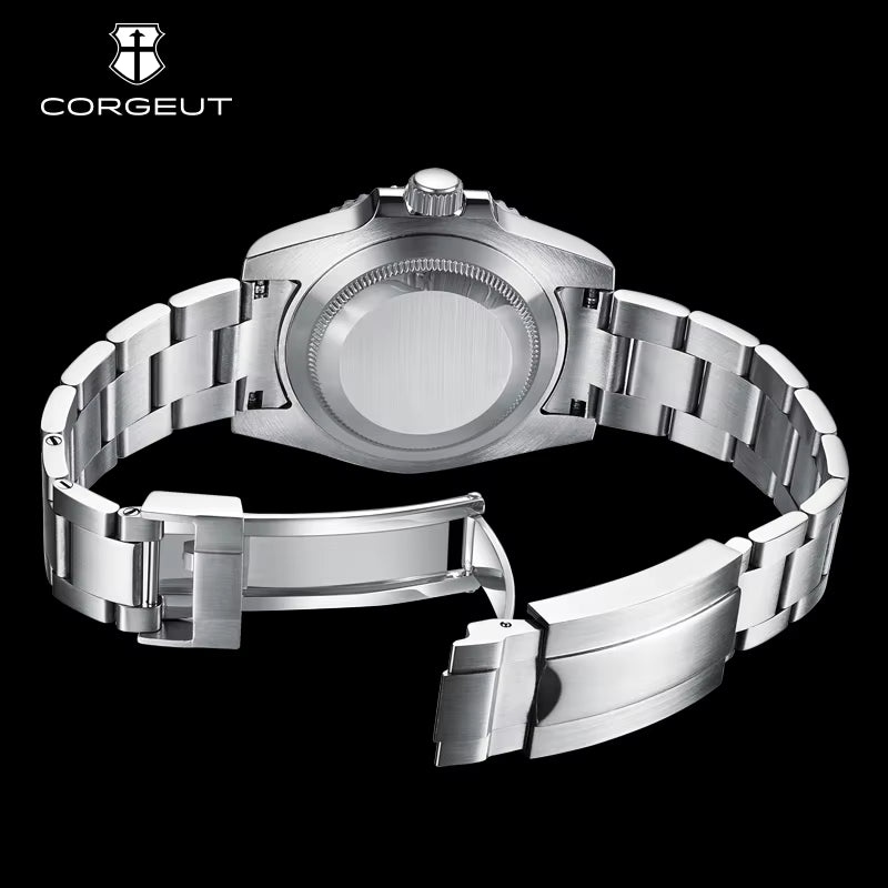 Corgute 40mm Sterile Submarine Diver Homage Watch – Swiss RONDA 515 Quartz | Sapphire Crystal | 100M Water Resistant