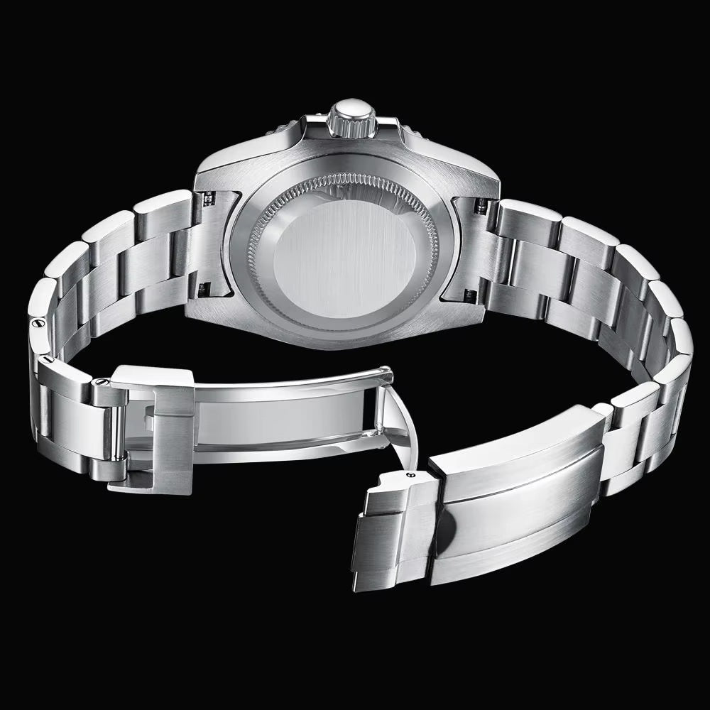 40mm GMT Diver Homage Watch – Swiss RONDA 515 GMT Quartz | Sapphire Crystal | 100M Water Resistant
