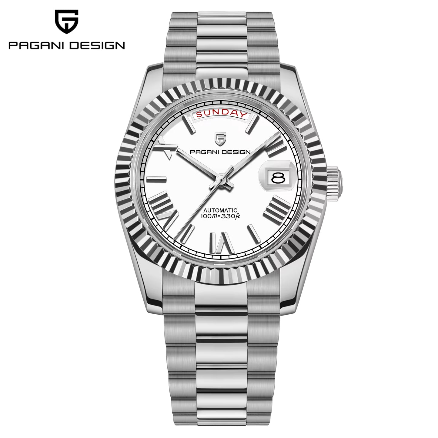 Pagani Design DD40 PD-1783 Men’s Automatic Premium Mechanical Watch |AR Sapphire Glass | Roman Numerals | Presidential |  NH36A