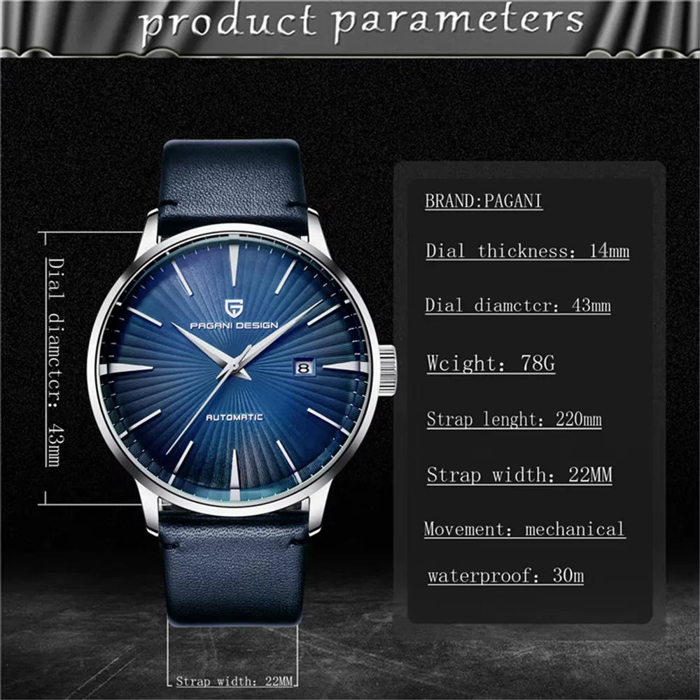 Pagani design PD2770 watch parameter