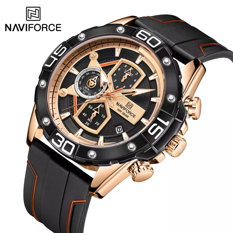 NAVIFORCE NF 8018 Luxury Men's Sport Watch – Military Style Chronograph Wristwatch