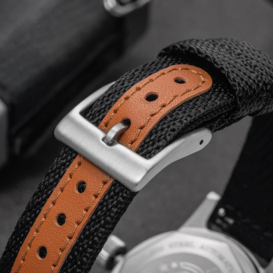 Addiesdive AD2076 18mm lug width nylon military strap detail