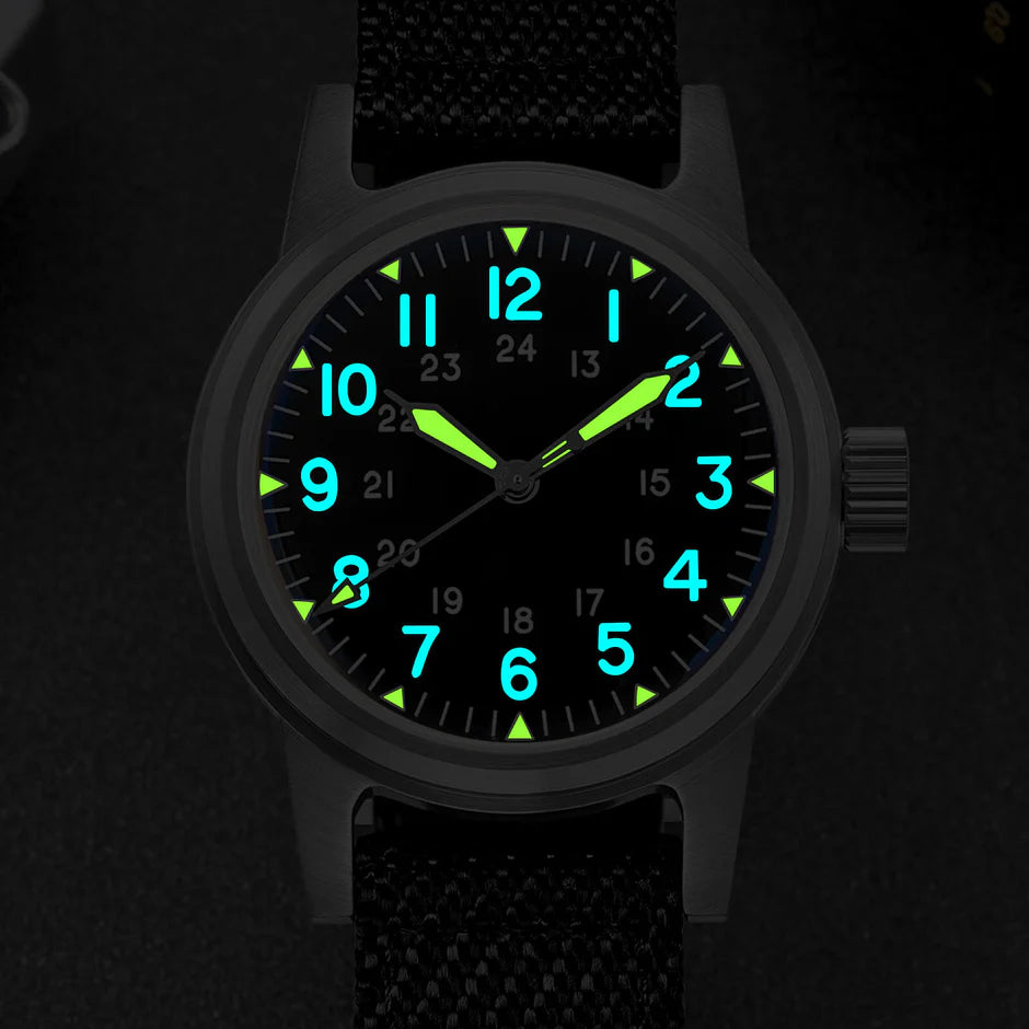 Addiesdive AD2076 field watch lume performance at night