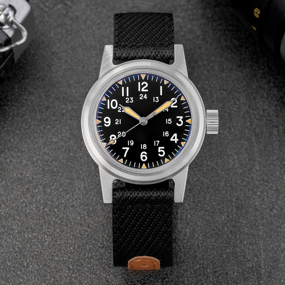 Addiesdive AD2076 vintage military style automatic field watch lifestyle shot