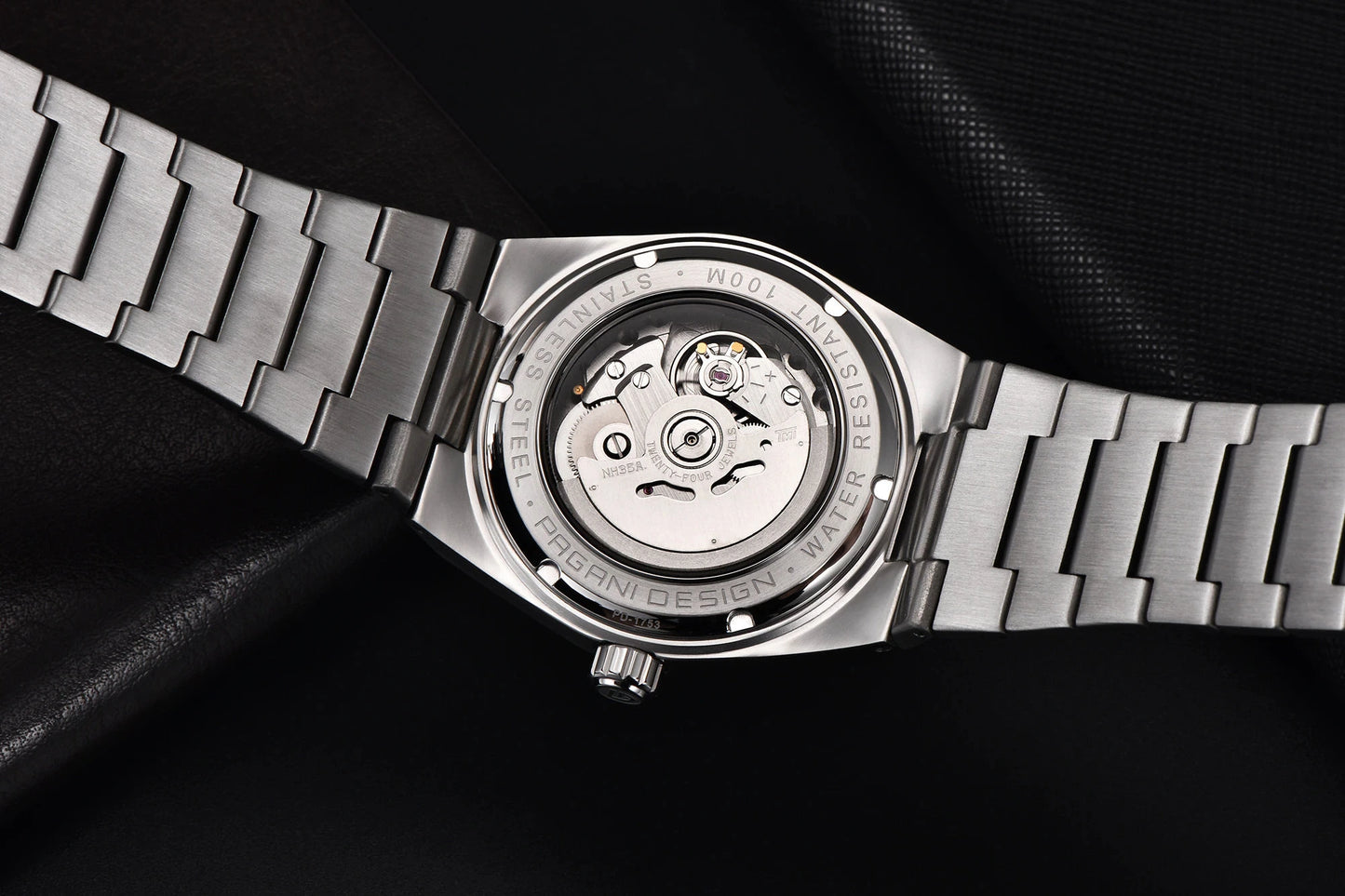 Pagani Design NH35 Japan movement exhibition caseback watch