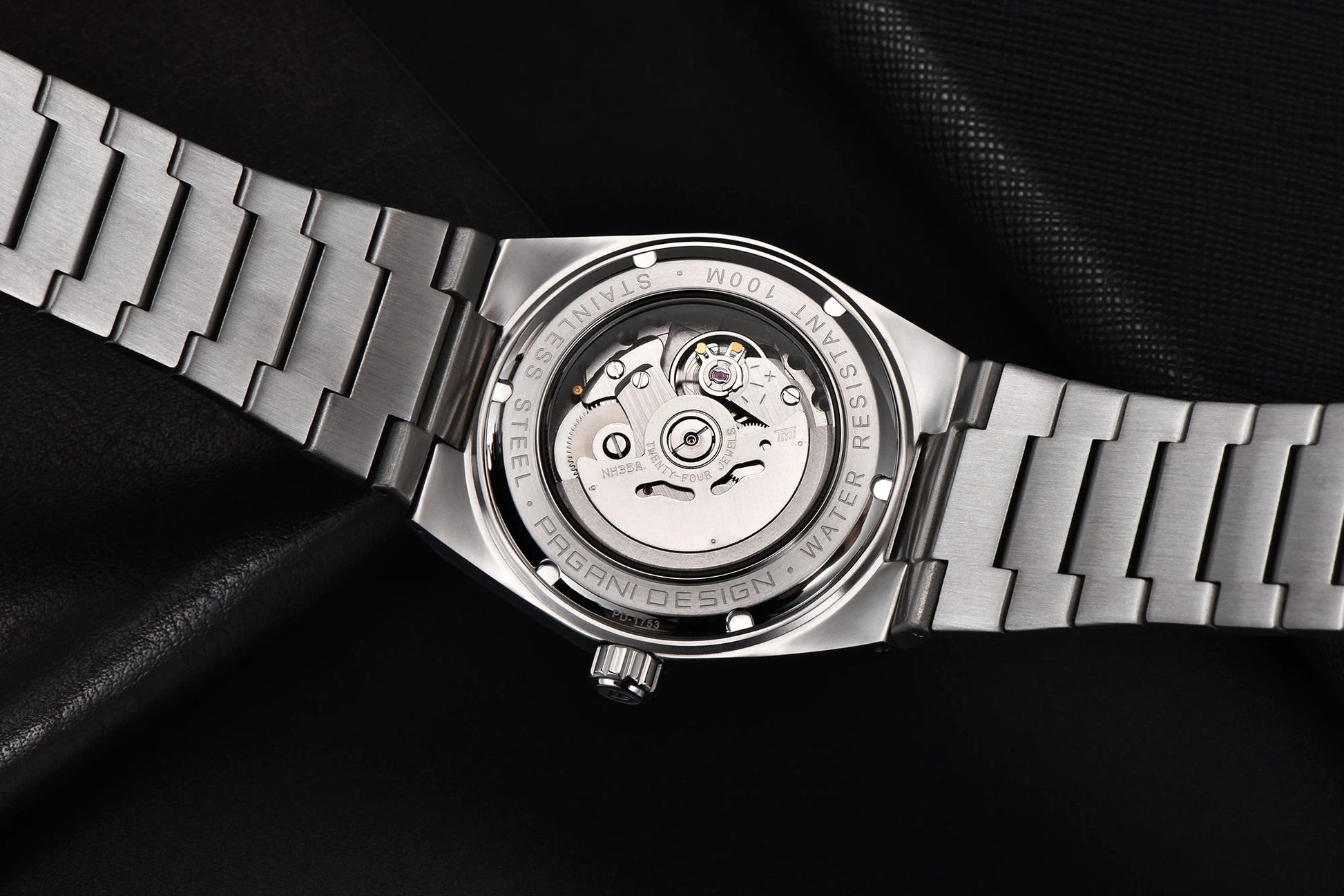 Pagani Design NH35 Japan movement exhibition caseback watch