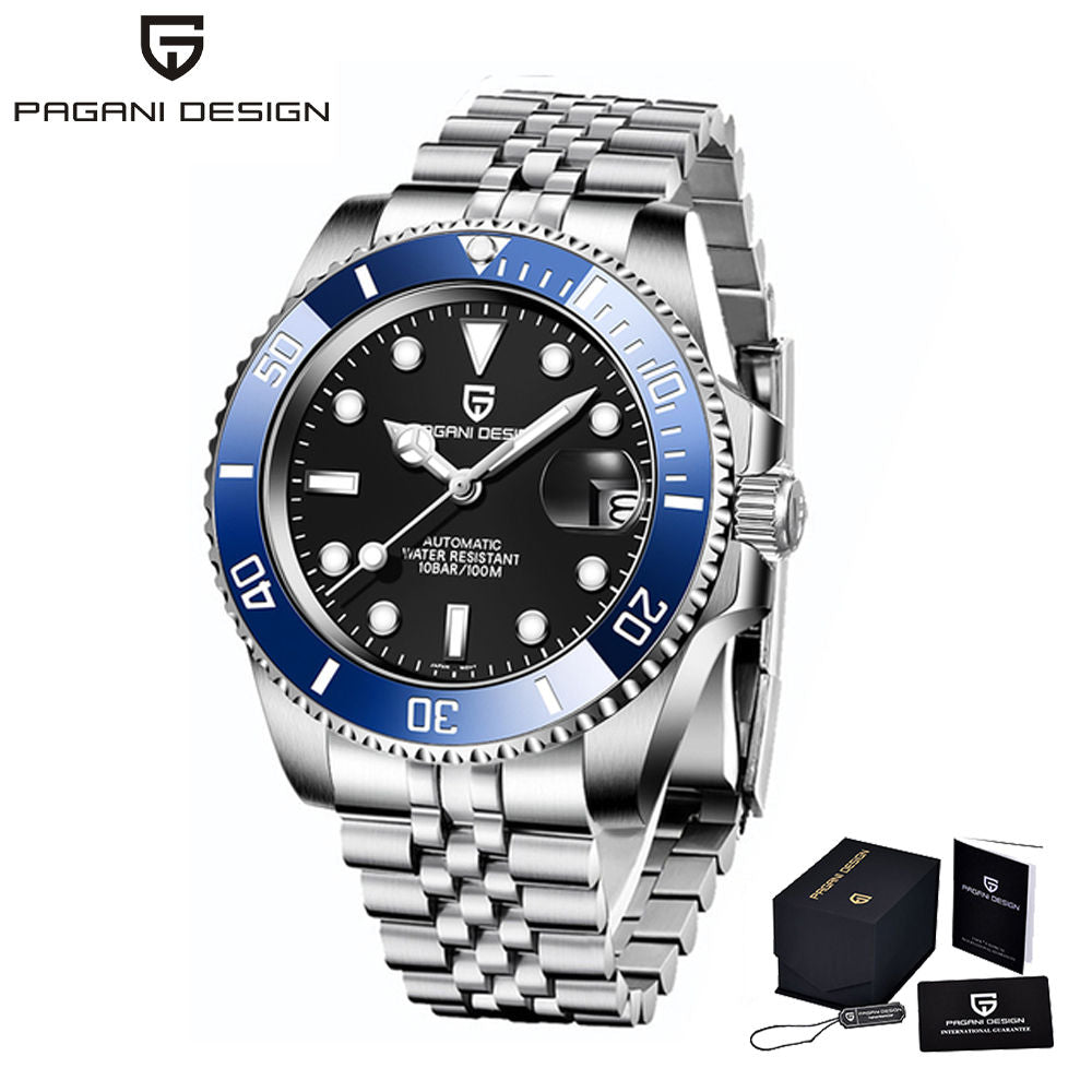 Pagani Design PD 1661 watch with blue bezel and black dal