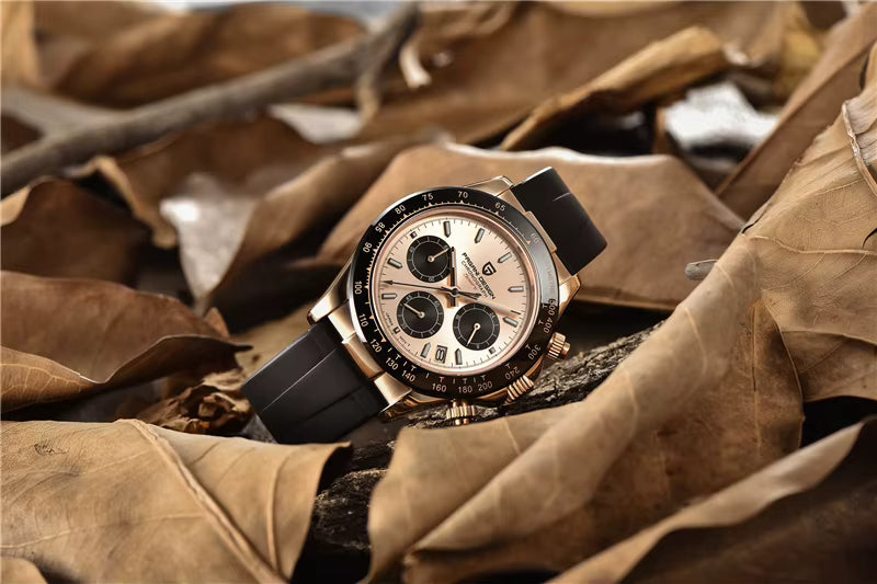 Pagani Design PD-1664 Rose Gold Sunburst Dial with Black Subdials