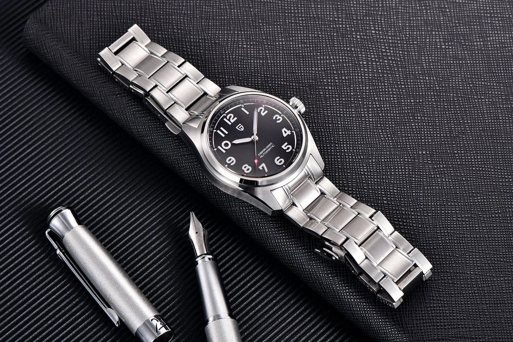 Pagani Design PD-1717 V2 Spirit Pilot 38MM NH35 Automatic Watch – Sapphire Crystal, 200M Waterproof Stainless Steel Men’s Watch