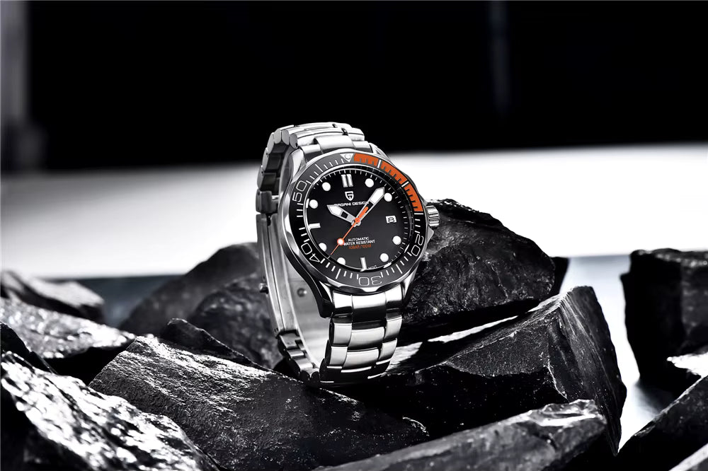 Pagani Design PD-1667 -007 Automatic Watch for Men NH35 Movement Sapphire Crystal 100M Waterproof Stainless Steel Dive Watch