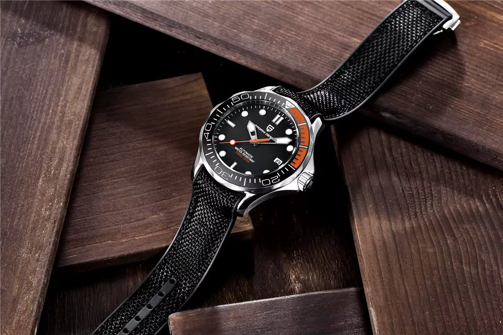 Pagani Design PD-1667 -007 Automatic Watch for Men NH35 Movement Sapphire Crystal 100M Waterproof Stainless Steel Dive Watch