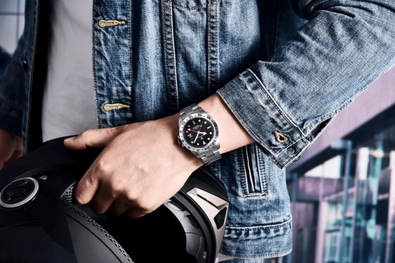 Pagani Design PD-1682 GMT automatic black dial watch on wrist hand shot men stainless steel luxury dual time watch