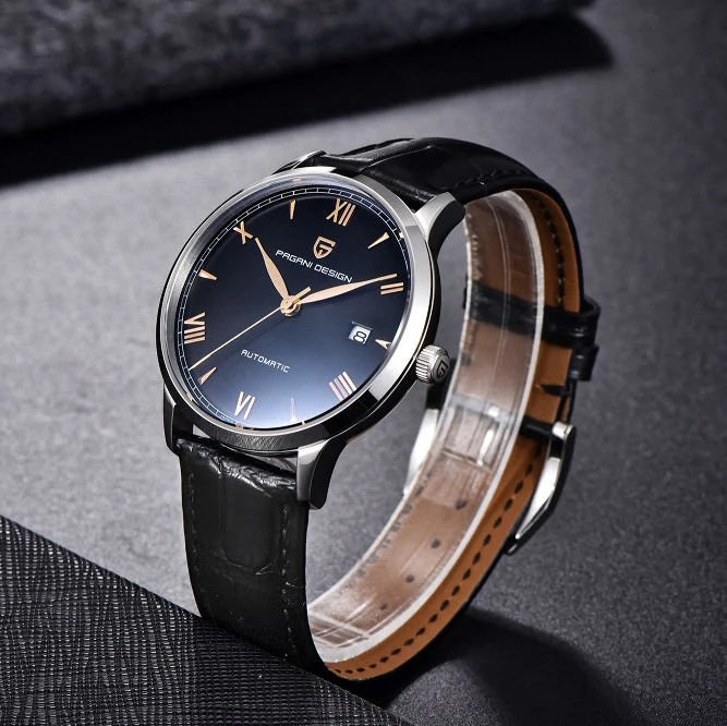 Side profile Pagani Design PD-1759 black dial stainless steel case