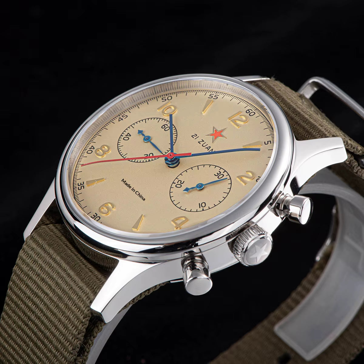 Seagull 1963 316L stainless steel chronograph watch case