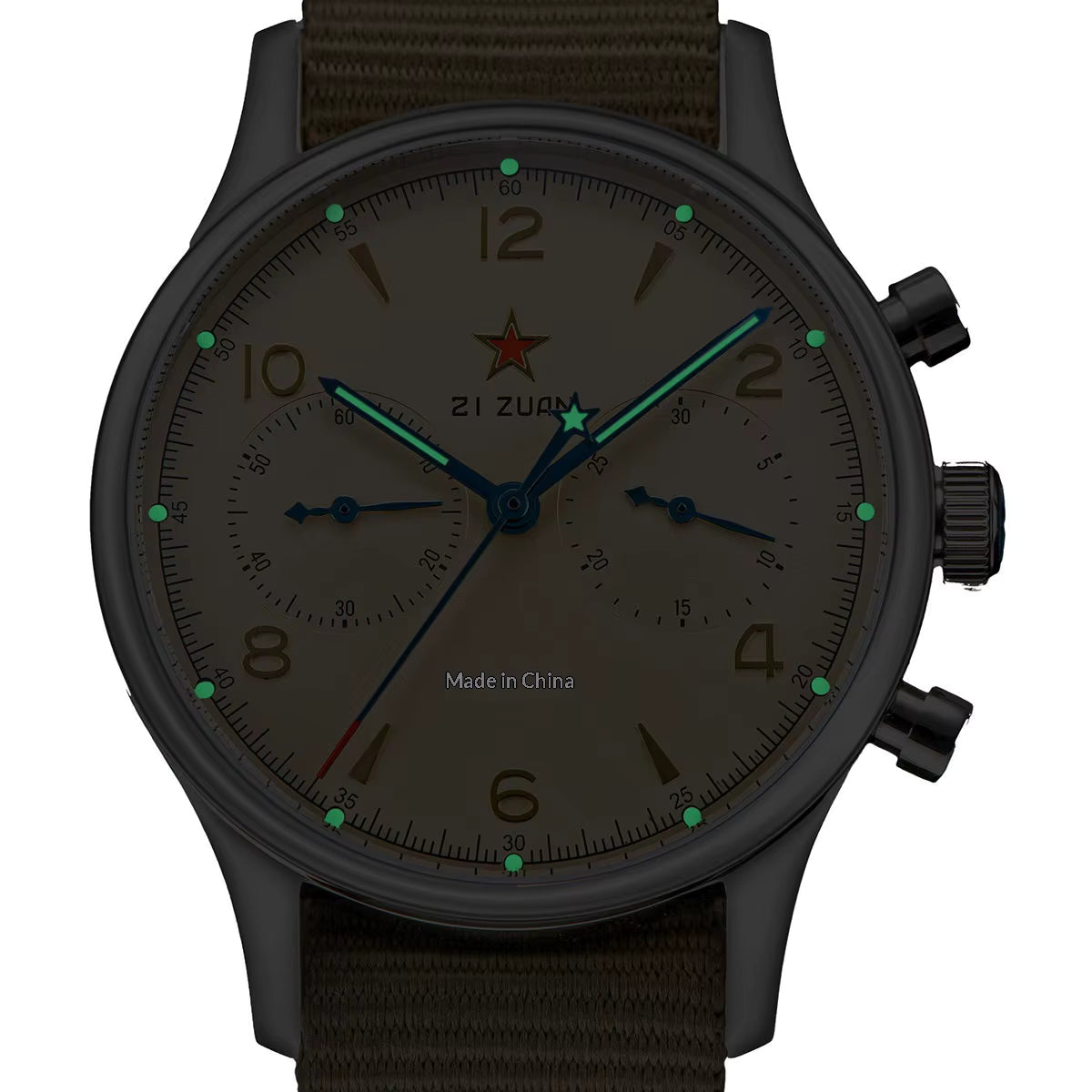 Seagull 1963 lume glowing hands and markers in dark
Image Name: seagull-1963-watch-collector.