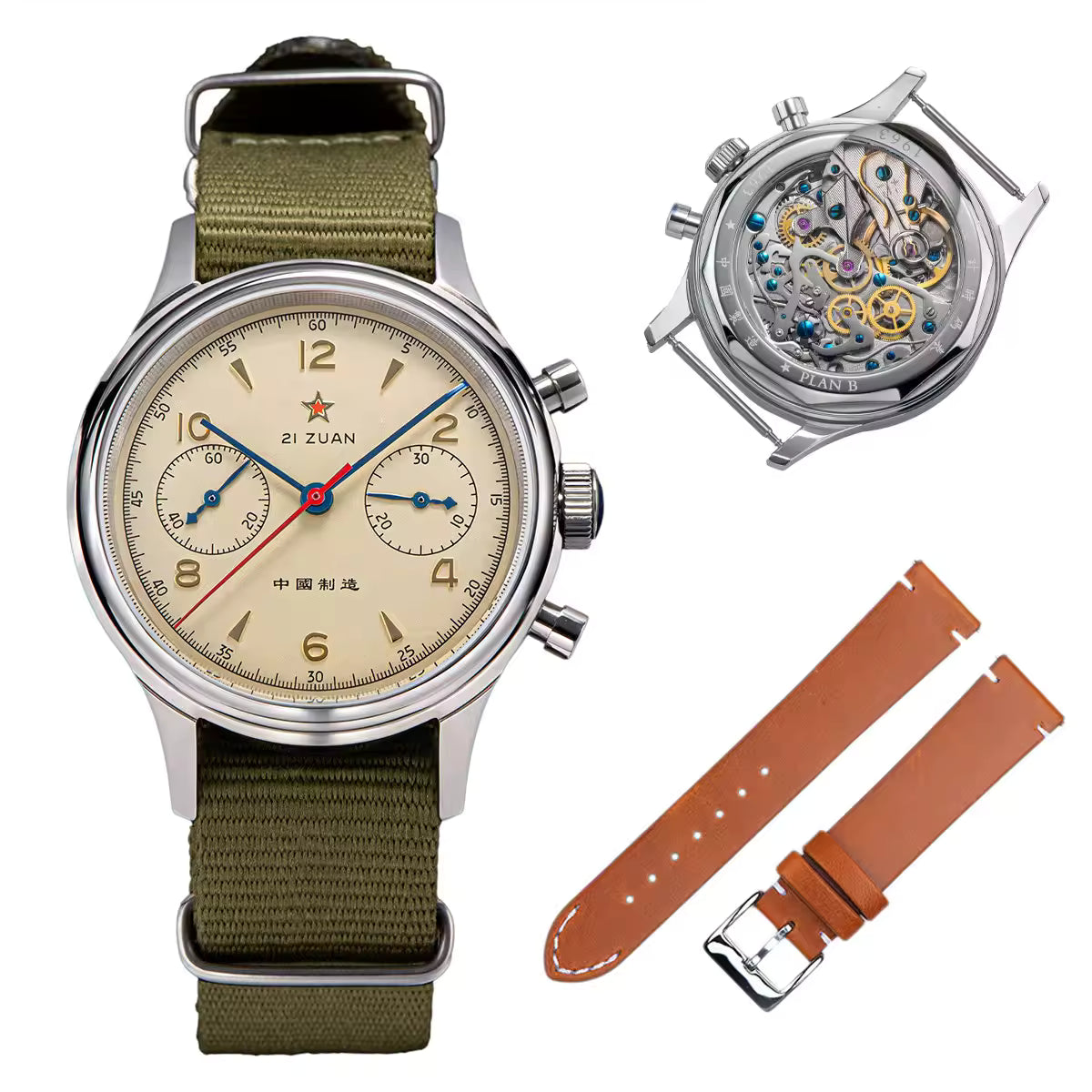 Seagull 1963 Mechanical Chronograph Watch – Vintage Pilot Watch with ST1901 Movement