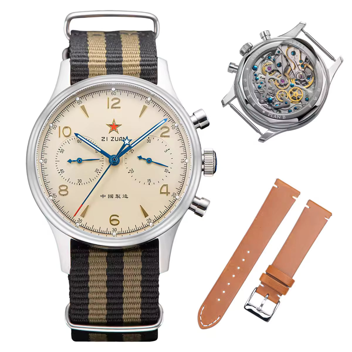 Seagull 1963 Mechanical Chronograph Watch – Vintage Pilot Watch with ST1901 Movement